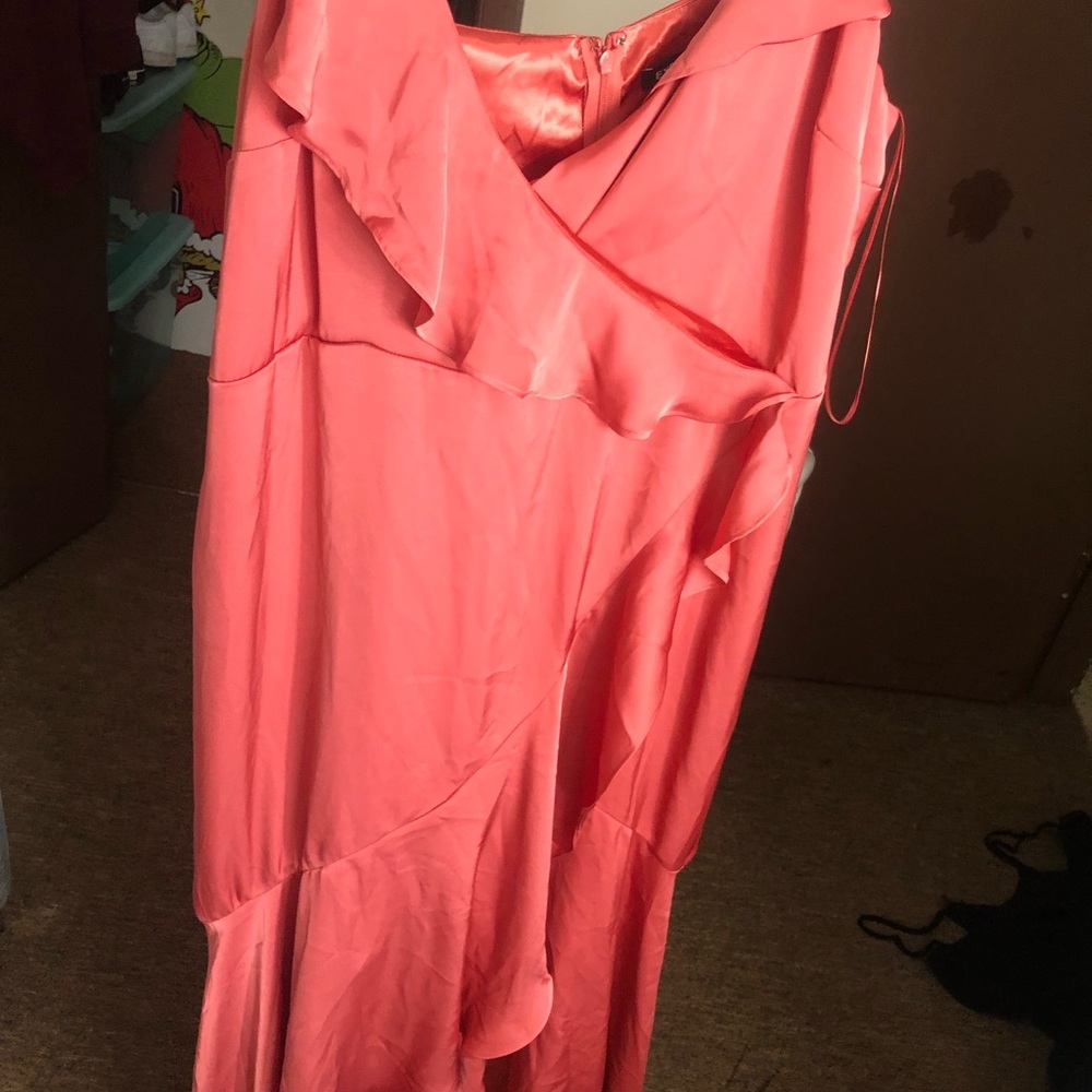 Express Hi-Low Dress. Peachy color